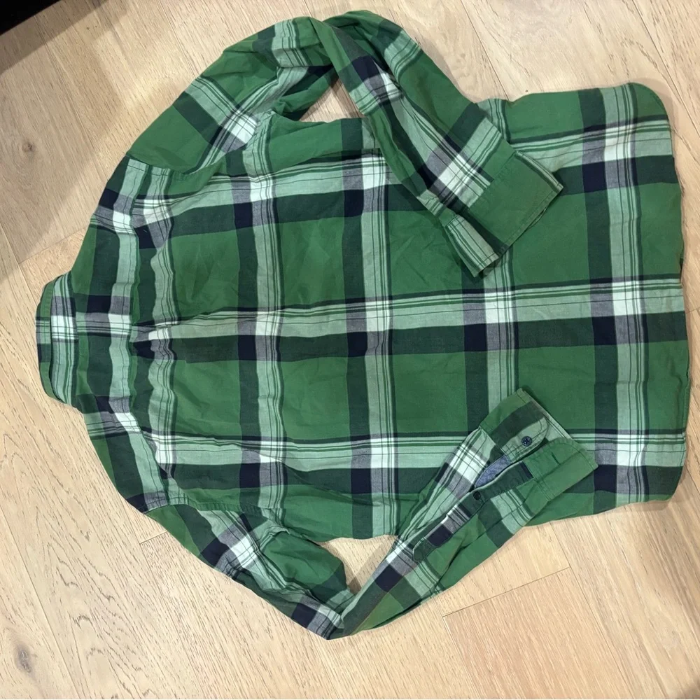 J.Crew Green Plaid Men's Shirt